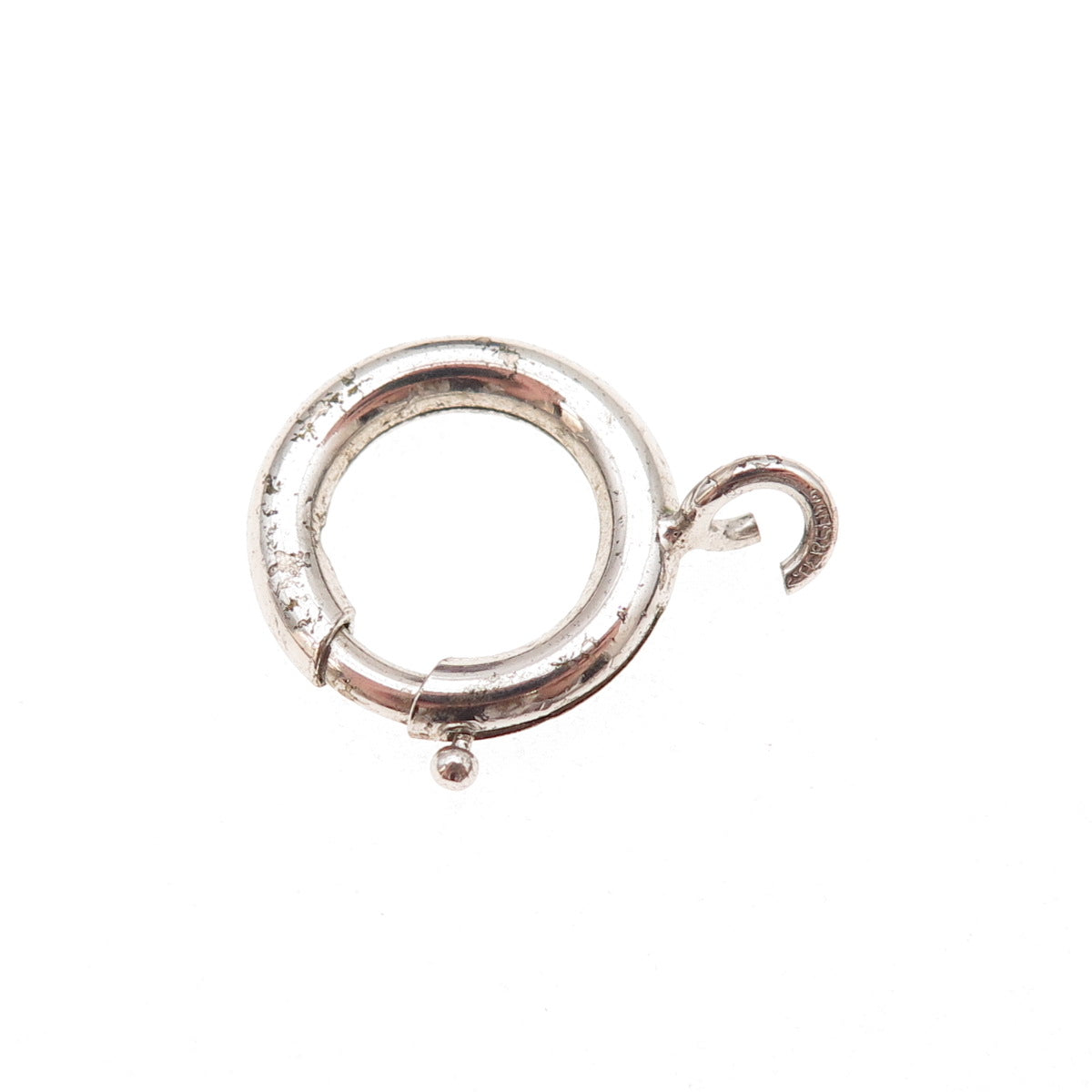 925 Sterling Silver Antique Art Deco Bracelet / Necklace Spring Ring Lock Clasp