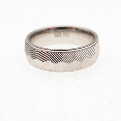925 Sterling Silver Honeycomb Band Ring Size 6.25