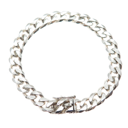 925 Sterling Silver Vintage Spain Cuban Link Bracelet 7.75"