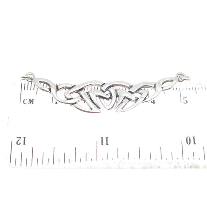 925 Sterling Silver Vintage Celtic Knot Centerpiece Pendant