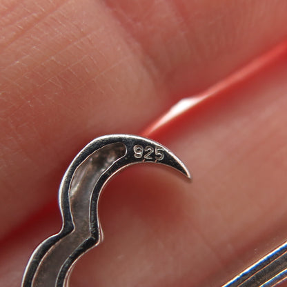 925 Sterling Silver Open Heart Slide Pendant