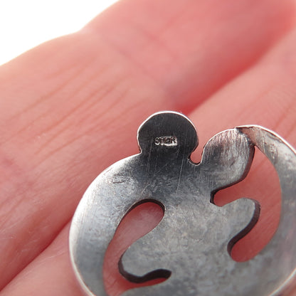 925 Sterling Silver Vintage Pomegranate Oxidized Mini Charm Pendant