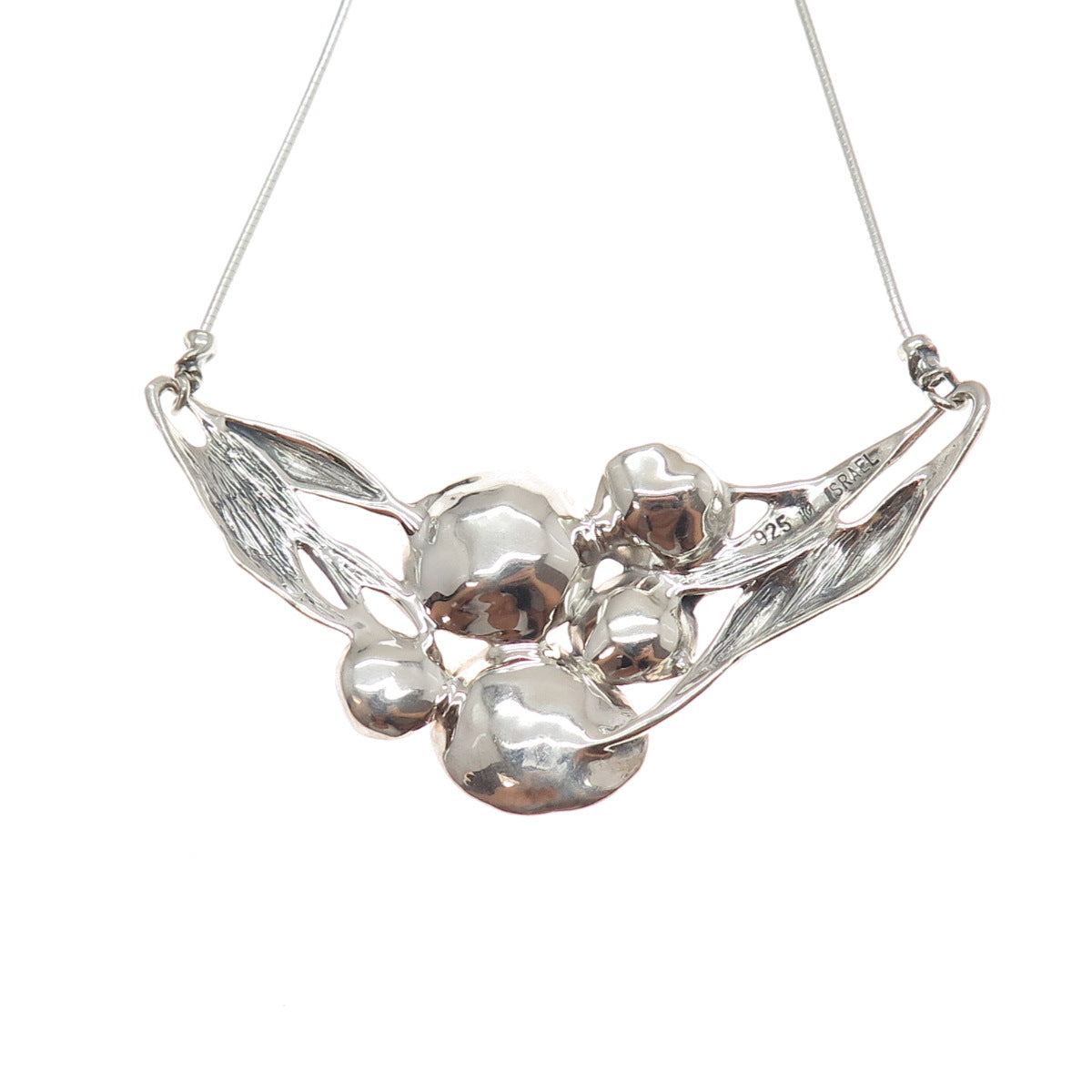 HAGIT GORALI 925 Sterling Vintage Israel Real Pearl Modernist Chain Necklace 16"