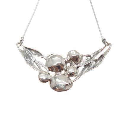 HAGIT GORALI 925 Sterling Vintage Israel Real Pearl Modernist Chain Necklace 16"