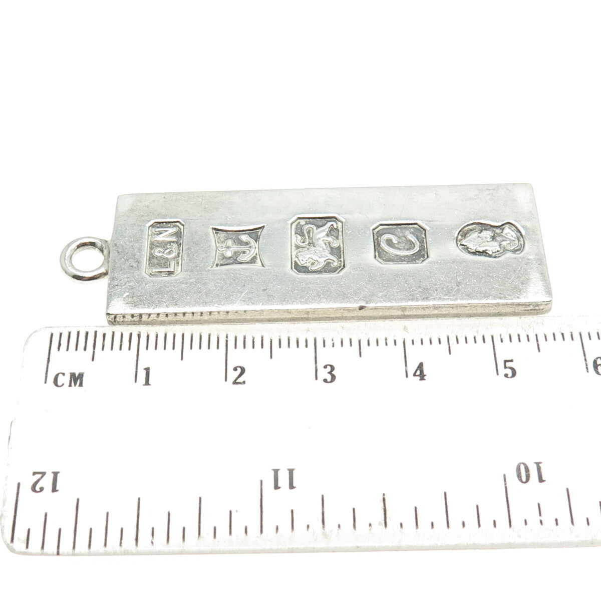 925 Sterling Silver Vintage 1977 L&N Birmingham Bar Pendant