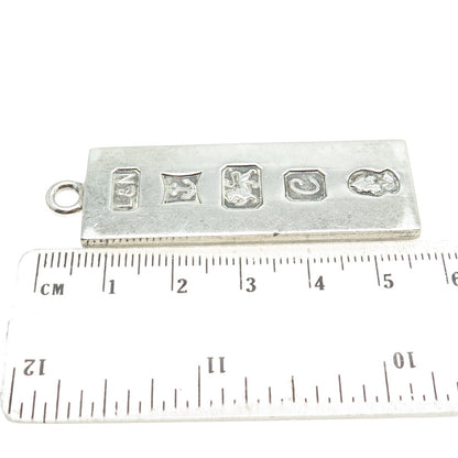925 Sterling Silver Vintage 1977 L&N Birmingham Bar Pendant