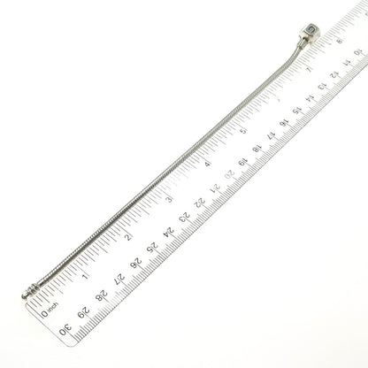 CHAMILIA 925 Sterling Silver Letter C Clip Bead Snake Link Bracelet 7.25"