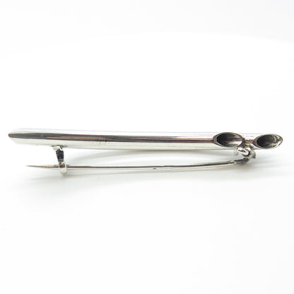 925 Sterling Silver Vintage Modernist Pin Brooch