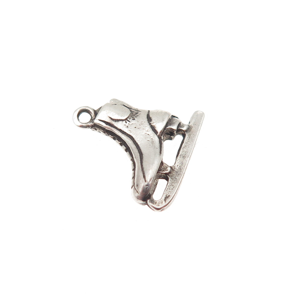 Sunwest 925 Sterling Silver Vintage Ice Skate Oxidized Mini Charm Pendant
