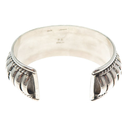 PRICILLA APACHE Old Pawn 925 Sterling Silver Vintage Adjustable Bracelet 6.25"