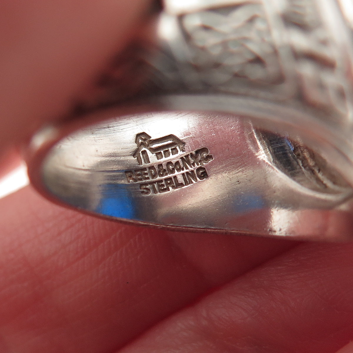 Reed&Co Sterling Vintage 1979 Lab-Sapphire Straubenmuller School Ring Size 6.75