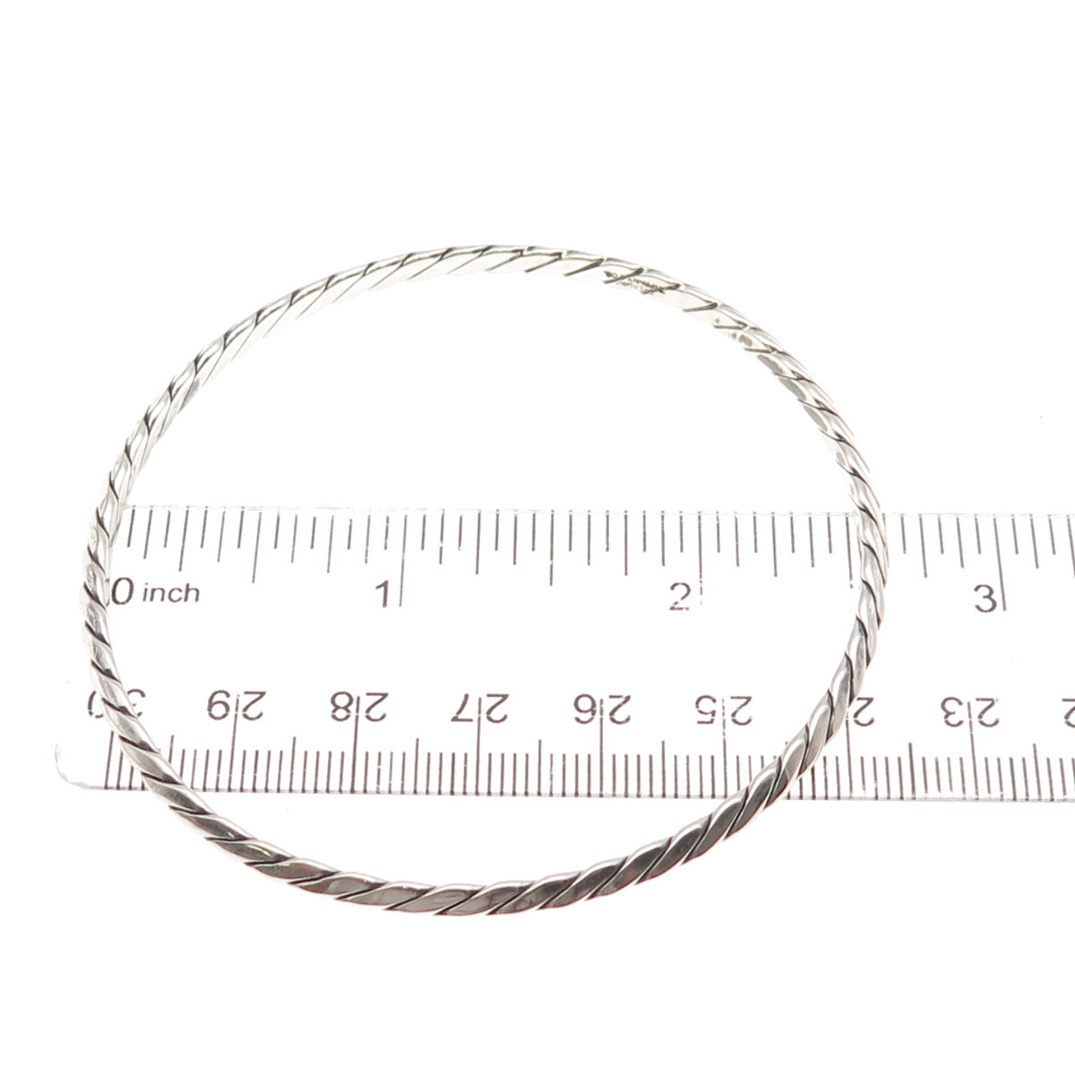 Tiffany & Co. 925 Sterling Silver Antique Art Deco Twisted Bangle Bracelet 8"