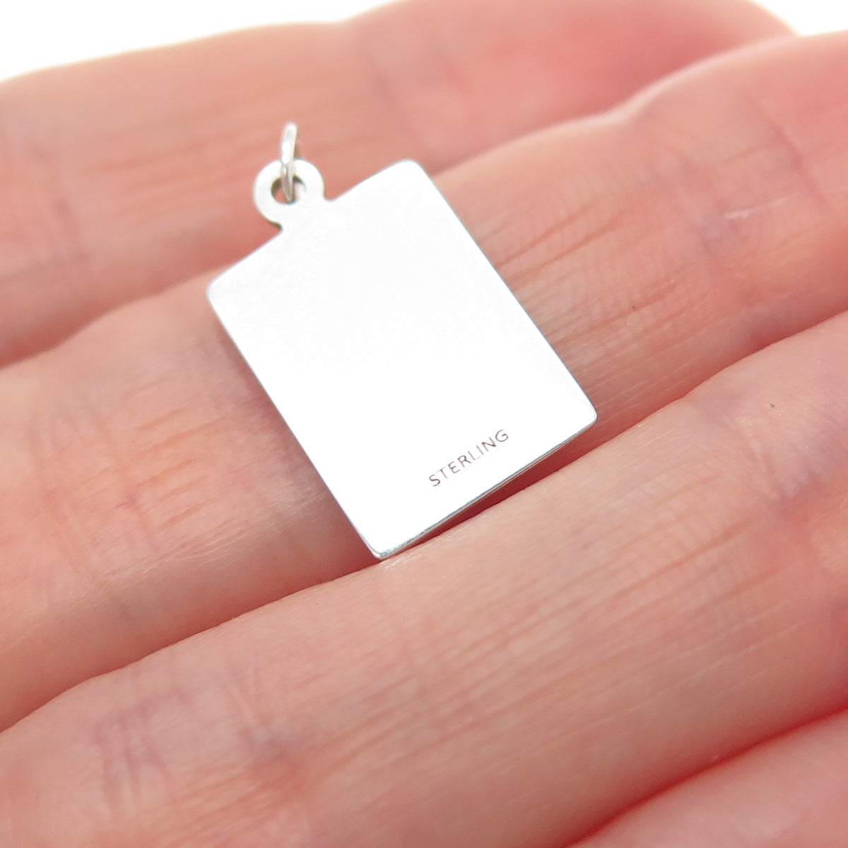 925 Sterling Silver Red Enamel I Know Why Minimalist Charm Pendant
