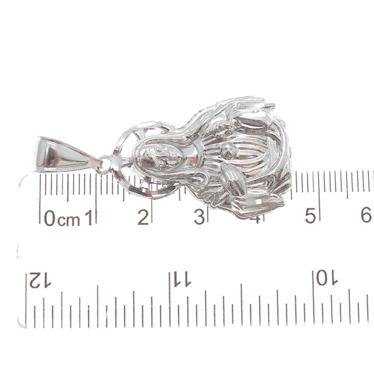 ONE OF A KIND 925 Sterling Silver Vintage 2001 Jesus Religious Pendant