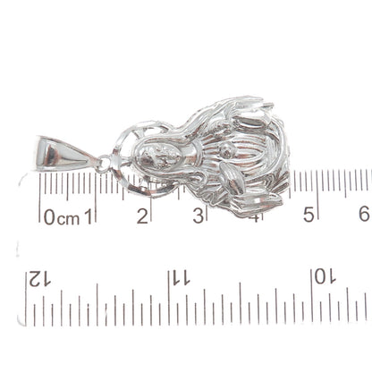 ONE OF A KIND 925 Sterling Silver Vintage 2001 Jesus Religious Pendant