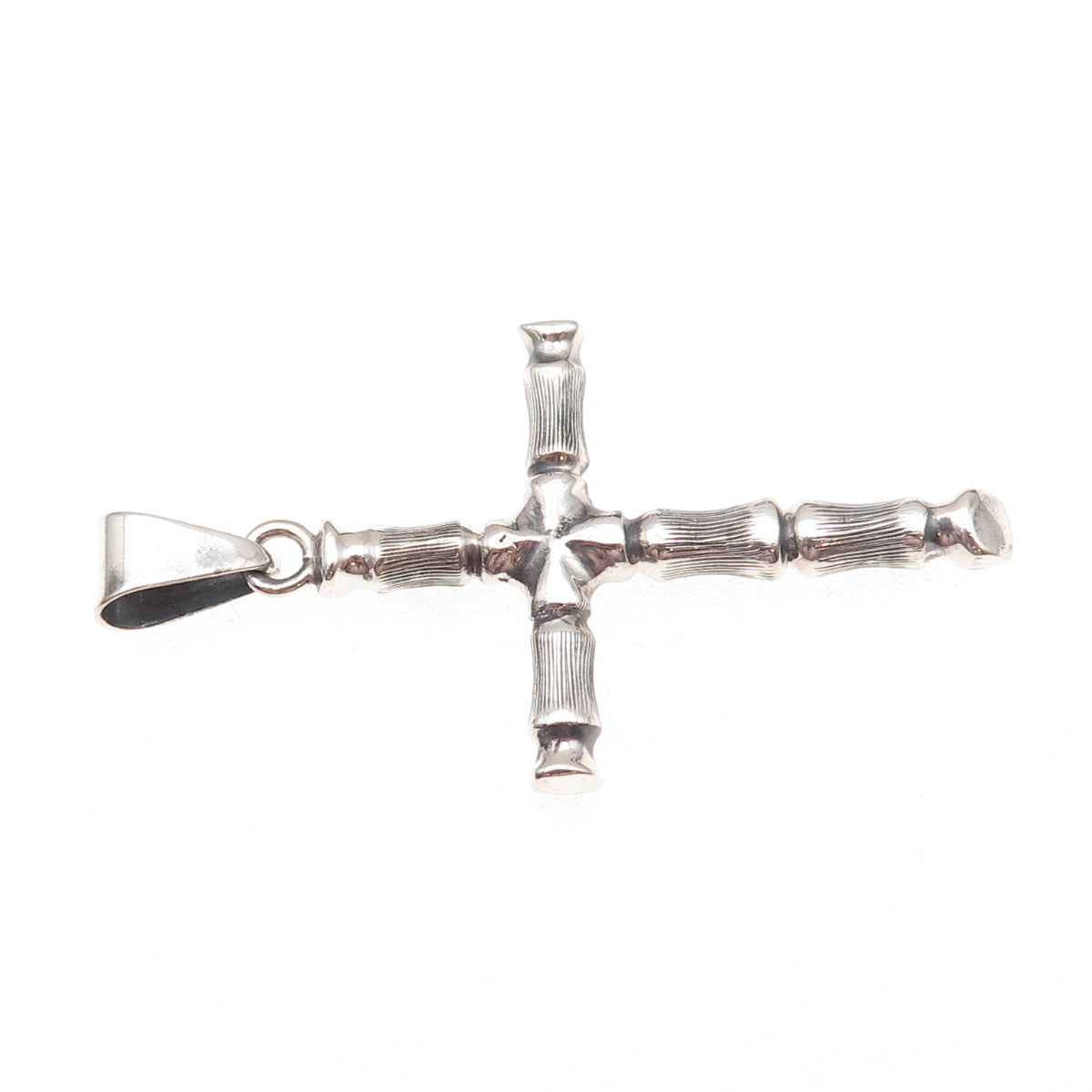 925 Sterling Silver Vintage Cross Oxidized Pendant