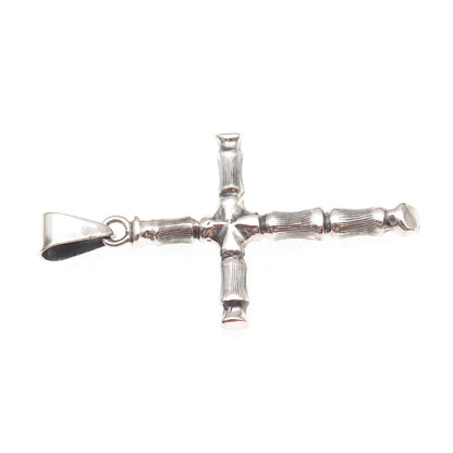 925 Sterling Silver Vintage Cross Oxidized Pendant