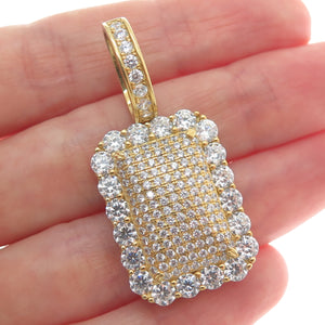 DESIGNS BY YAGI 925 Sterling Gold Plated Round-Cut Shaped C Z Sparkle Pendant