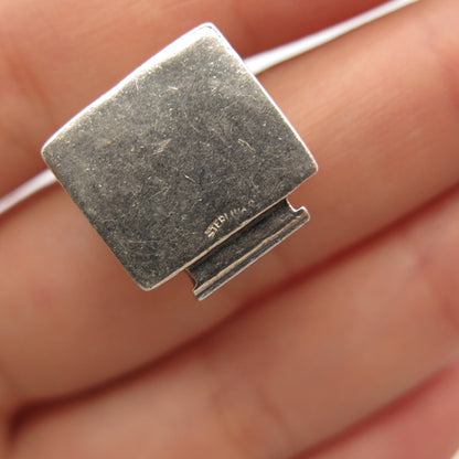 925 Sterling Silver Vintage Cashbox Charm Pendant