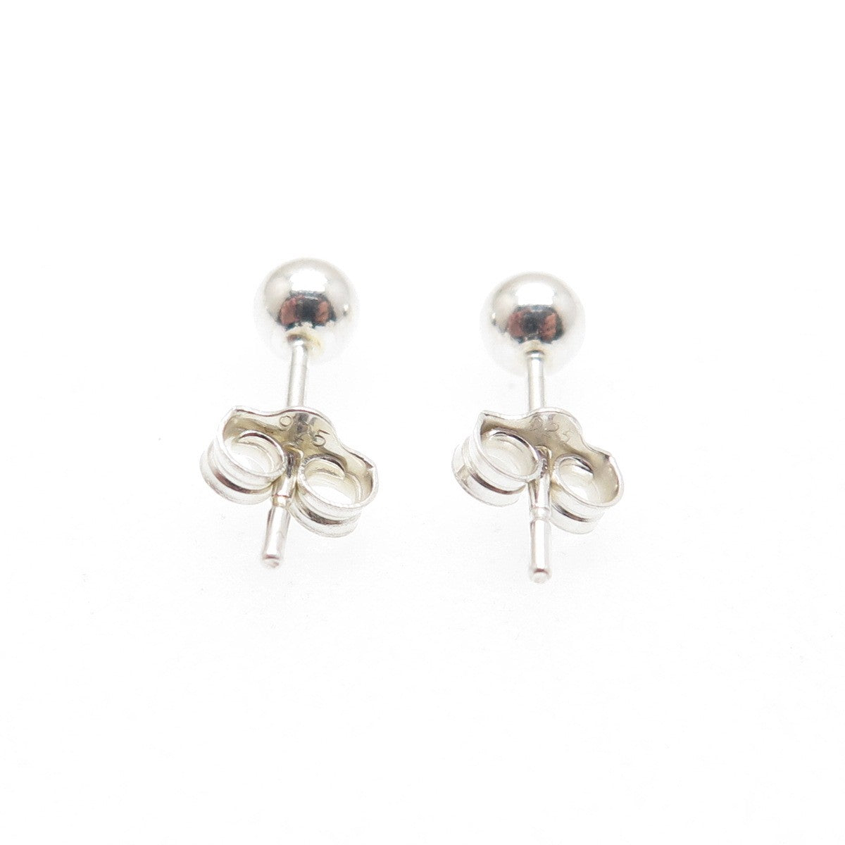 925 Sterling Silver Ball Bead Stud Earrings