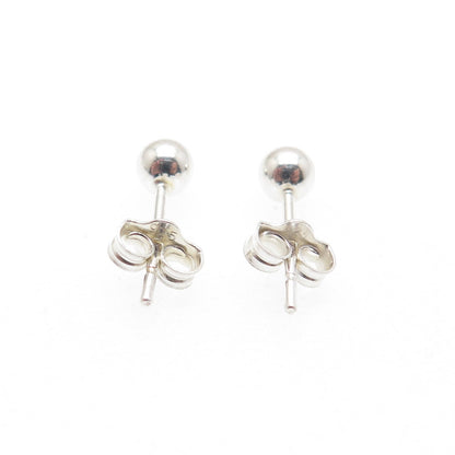 925 Sterling Silver Ball Bead Stud Earrings