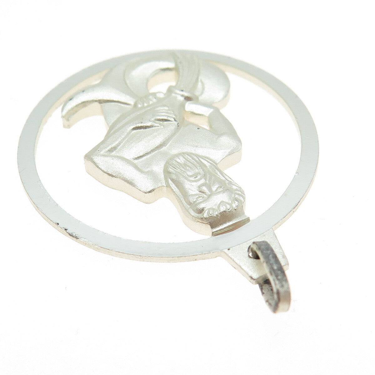 KREMENTZ 925 Sterling Silver Vintage Germany Aquarius Zodiac Sign Pendant