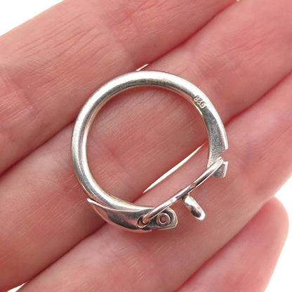 835 Silver Vintage Key Fob Ring Holder