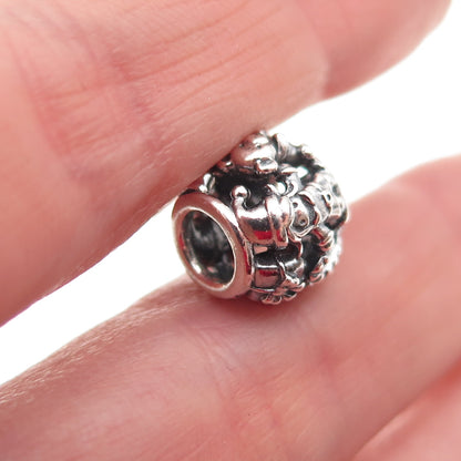Pandora 925 Sterling Silver Santa's Elves Slide Bead Charm