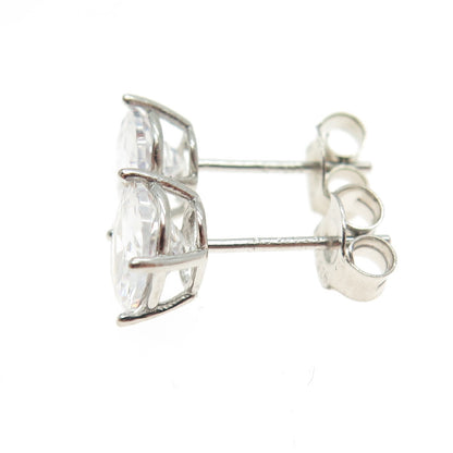 DBJ DEE BERKLEY 925 Sterling Silver Oval-Cut C Z Stud Earrings