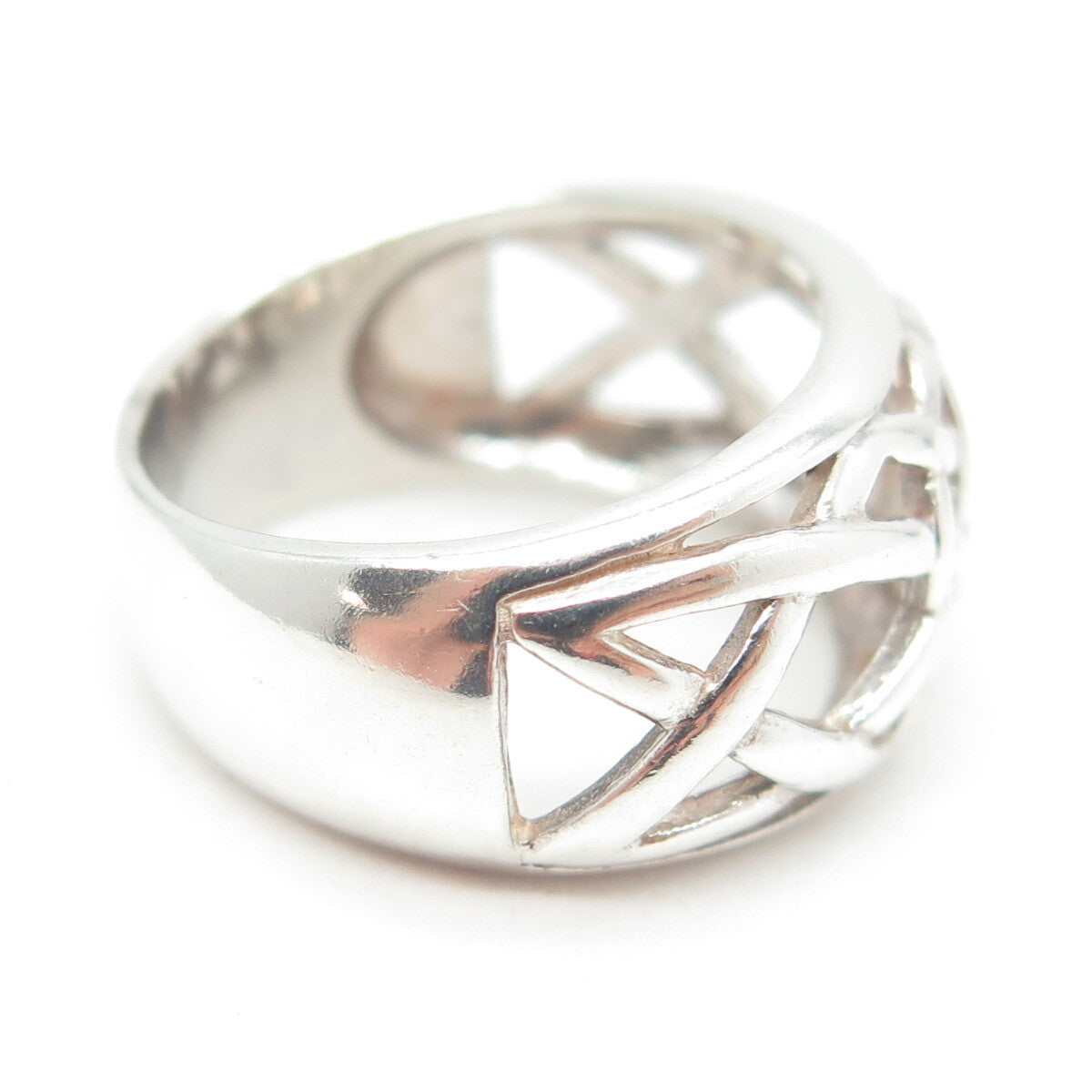 925 Sterling Silver Vintage Celtic Knot Ring Size 7