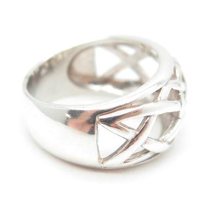 925 Sterling Silver Vintage Celtic Knot Ring Size 7