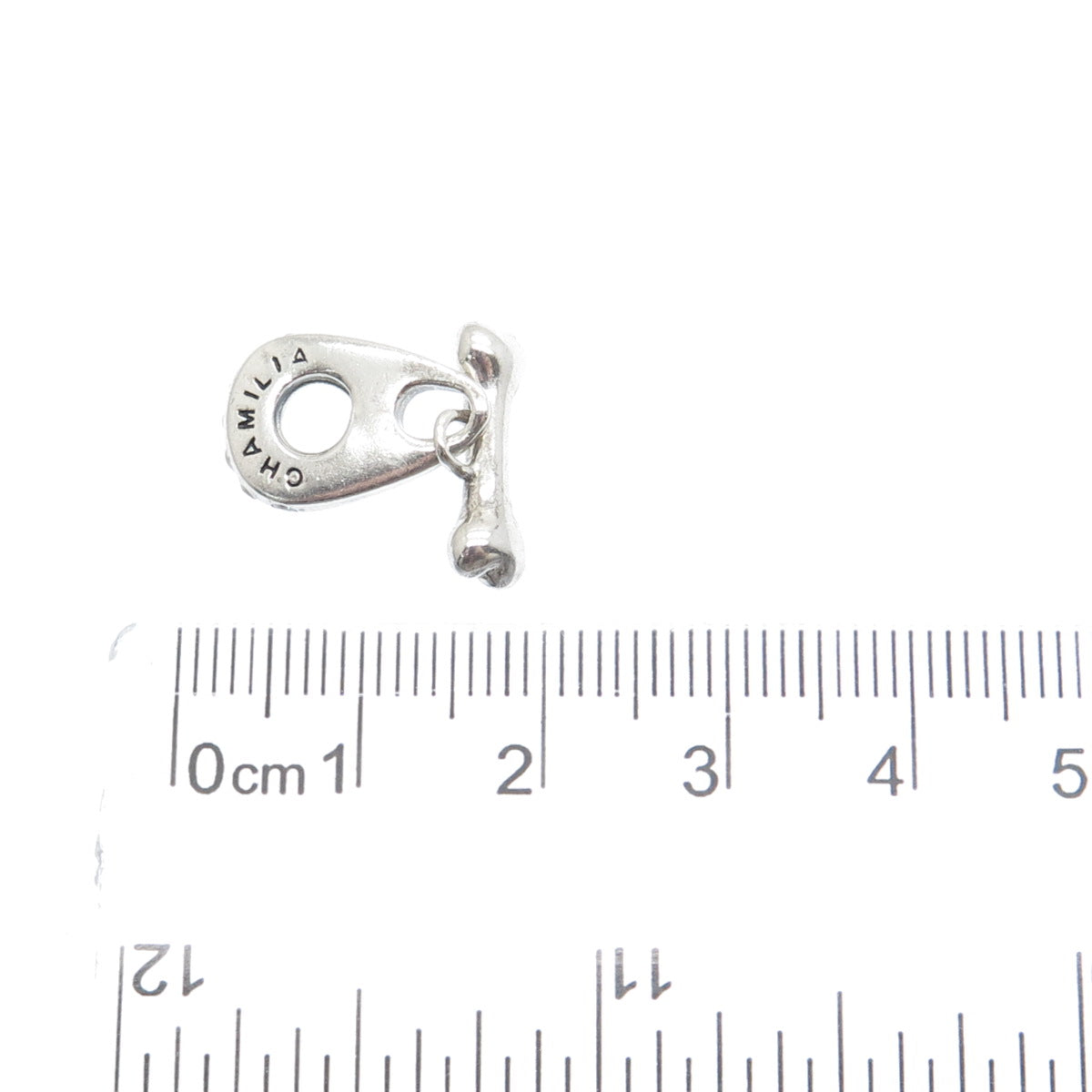 CHAMILIA 925 Sterling Silver C Z Dog Bone Dangle Charm