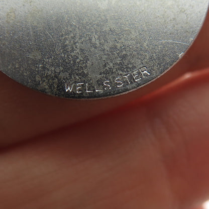 WELLS 925 Sterling Silver Vintage Happy Anniversary Charm Pendant