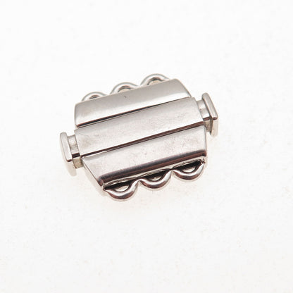 925 Sterling Silver Vintage Bracelet / Necklace Jewelry Push Lock Clasp
