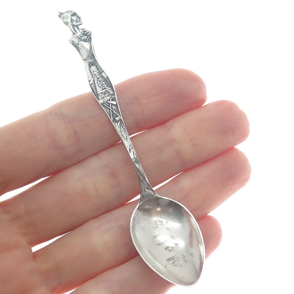 PAYE & BAKER 925 Sterling Antique Wisconsin Dells States & Cities Coffee Spoon