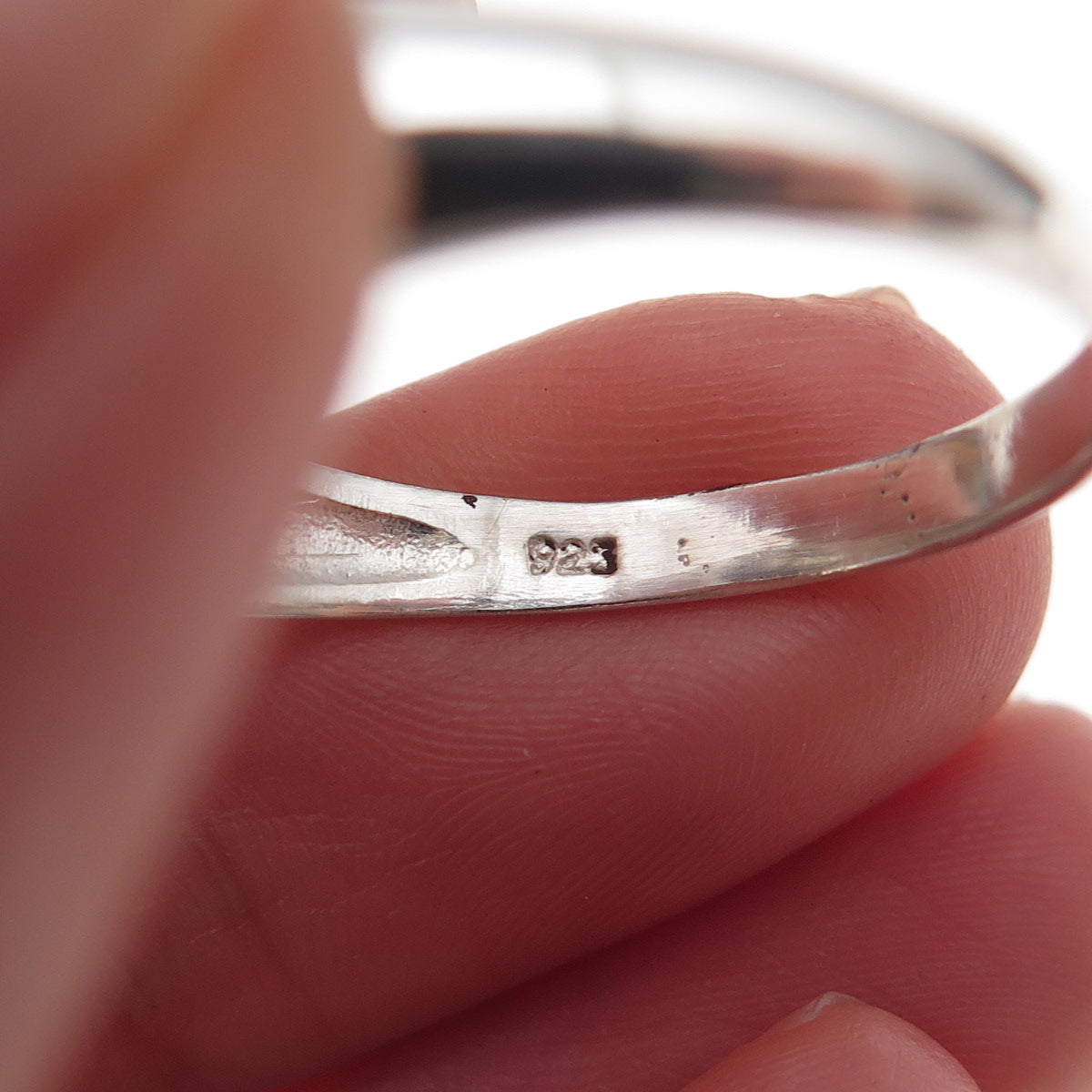 925 Sterling Silver Vintage Real Dendritic Agate Signet Ring Size 12.75