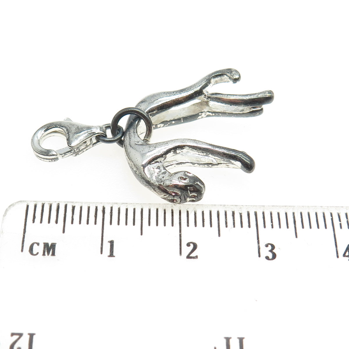 925 Sterling Silver Vintage Panther Lobster Lock Charm Pendant