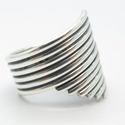 925 Sterling Silver Vintage Wire Wrapped Ring Size 7.5