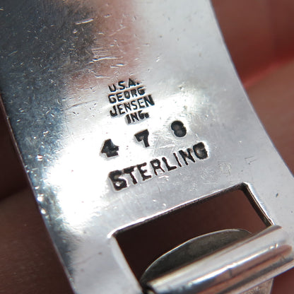 GEORG JENSEN 925 Sterling Silver Antique Acorn Panel Link Bracelet 6.75" #478