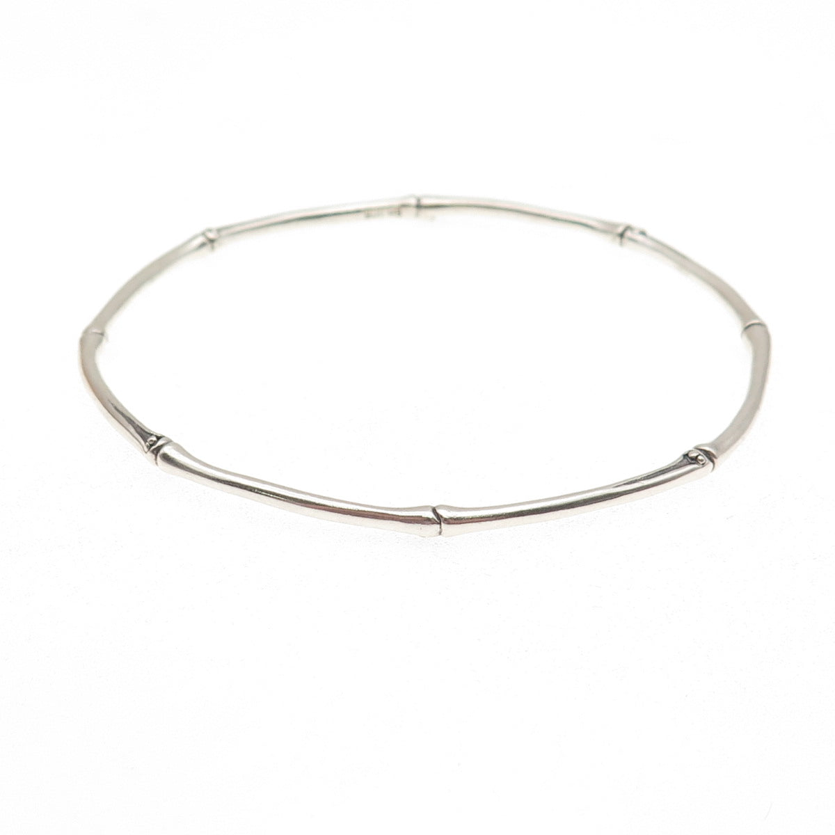 Effy BH 925 Sterling Silver Bamboo Stackable Bangle Bracelet 8.25"