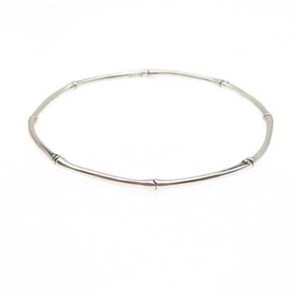 Effy BH 925 Sterling Silver Bamboo Stackable Bangle Bracelet 8.25"