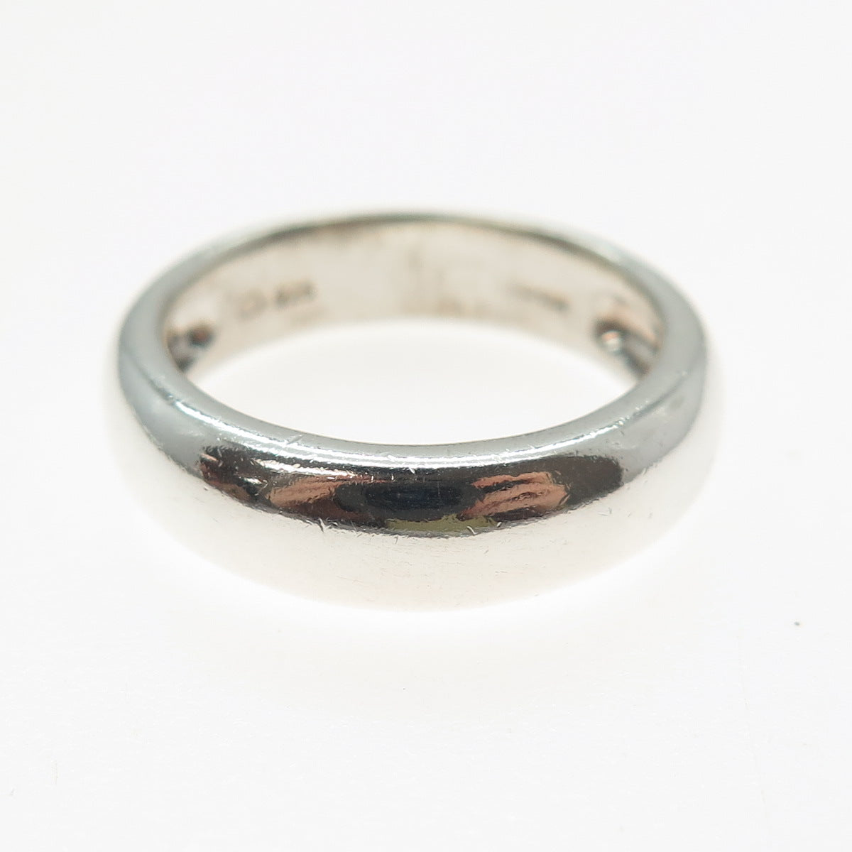 925 Sterling Silver Vintage Classic Wedding Band Ring Size 8.5