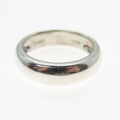 925 Sterling Silver Vintage Classic Wedding Band Ring Size 8.5