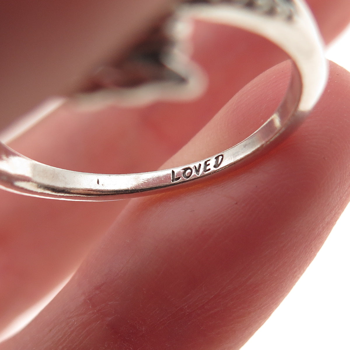 Pandora 925 Sterling Silver Round-Cut C Z Sparkling Arrow Loved Ring Size 8.5