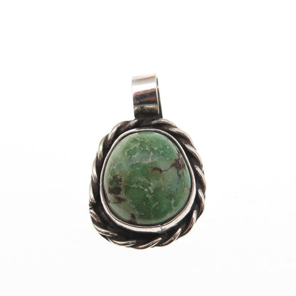 Old Pawn Sterling Silver Vintage Southwestern Royston Turquoise Charm Pendant