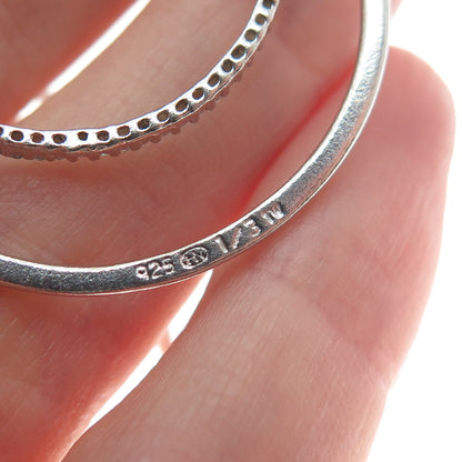 HN HENG NGAI Sterling Silver Real 1/3 CT. T.W. Diamond Circle Chain Necklace 16"