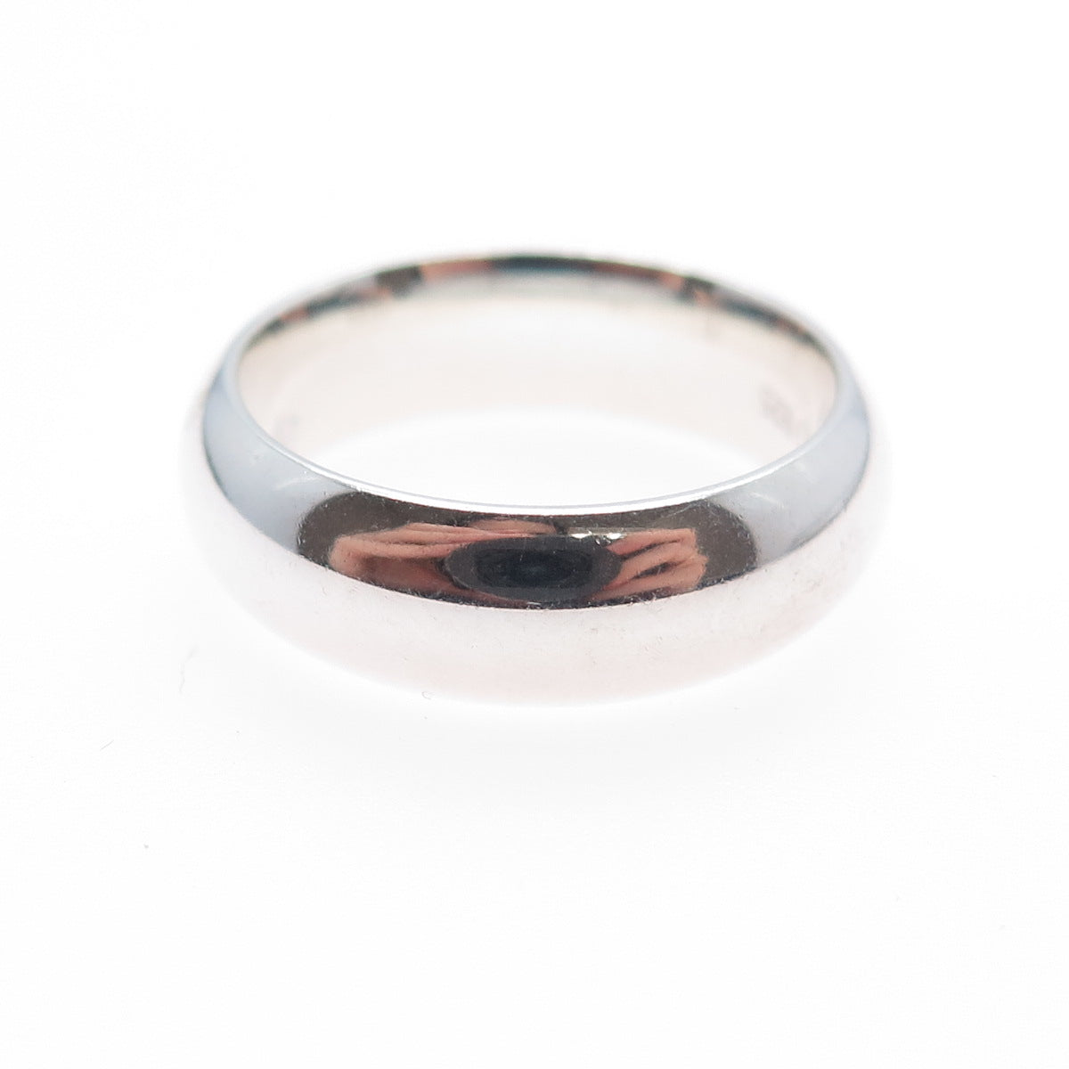 925 Sterling Silver Vintage Classic Wedding Band Ring Size 6