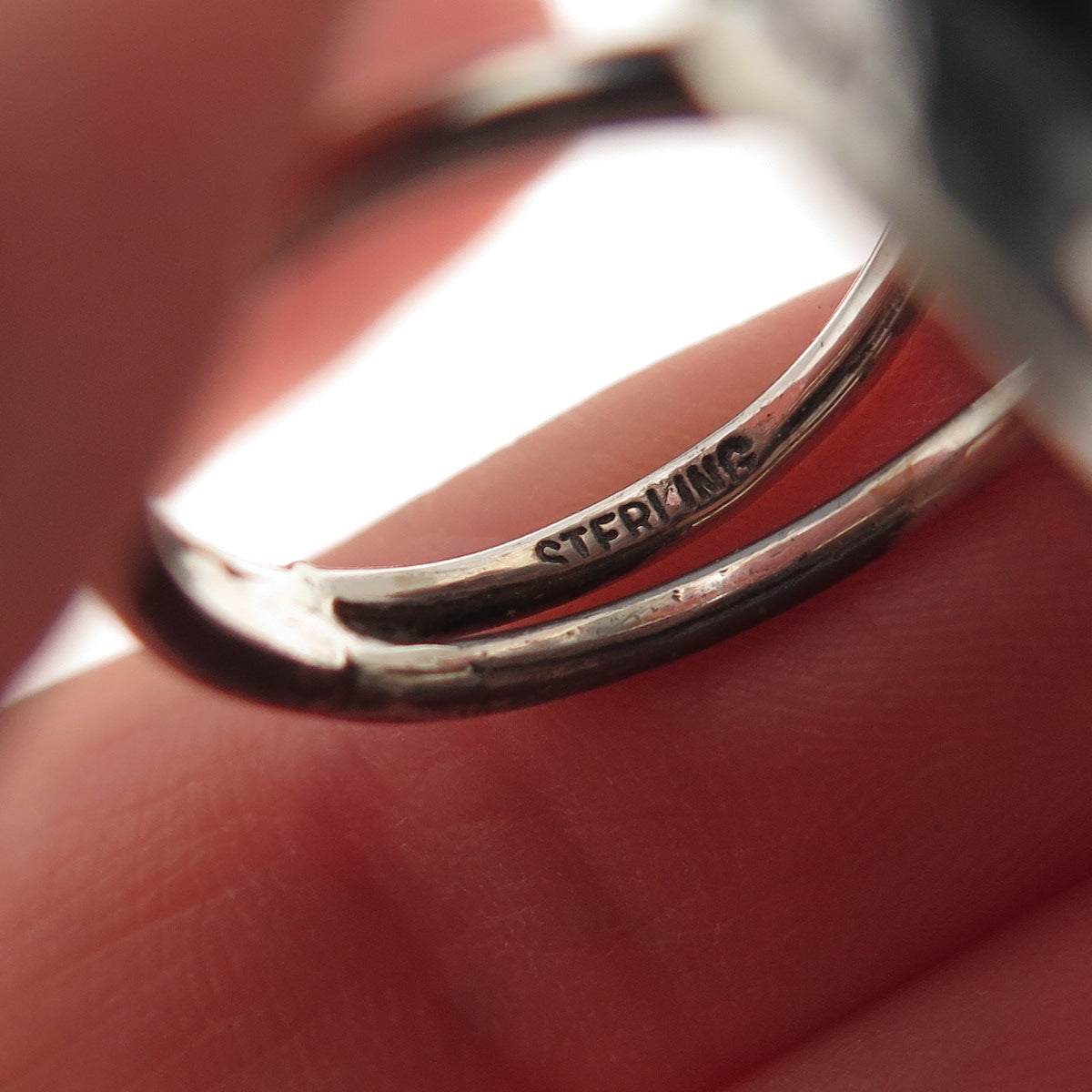 925 Sterling Silver Vintage Calla Lily Flower Oxidized Ring Size 5.5