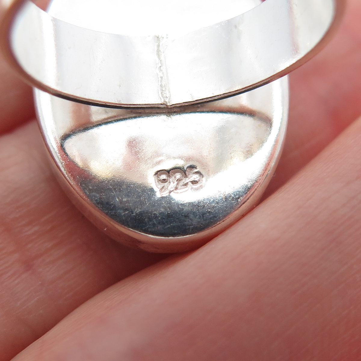 925 Sterling Silver Vintage Enamel Frida Kahlo Pressed Flowers Ring Size 6