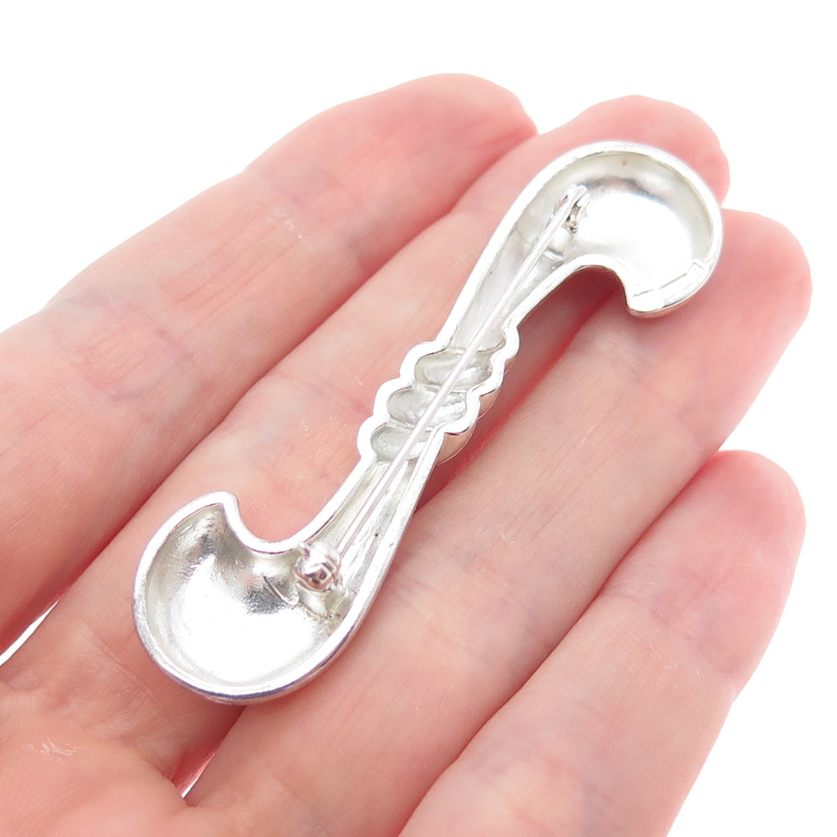 ROSS SIMONS 925 Sterling Silver Vintage Modernist Pin Brooch